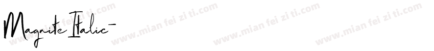 Magnite Italic字体转换